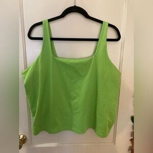 Girlfriend Collective Cropped Tank, Lime Green, 5XL, workout active wear